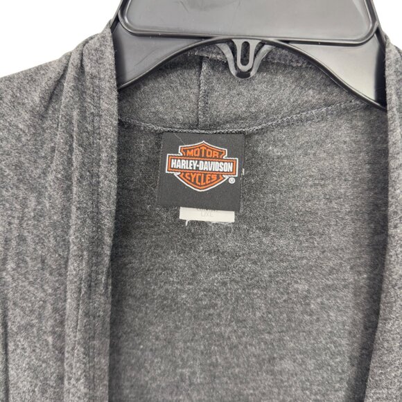 Harley-Davidson Women L/XL Open Front Cardigan With Motorcycle Graphic Tank Top - Picture 5 of 13